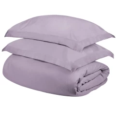 Pink Lavender King Cotton Blend 300 Thread Count Washable Duvet Cover Set