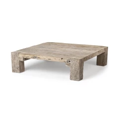 48" Natural Rectangular Distressed Coffee Table