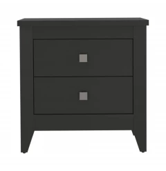 24" Black Wengue Two Drawer Nightstand