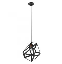Hedron 1-Light Matte Black Pendant