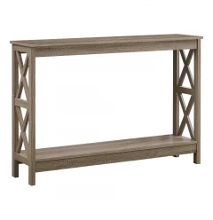 47" Taupe Console Table With Storage
