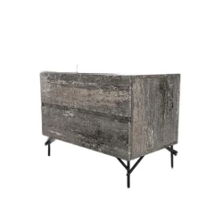 21" Distressed Gray Two Drawer Nightstand