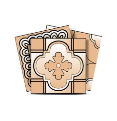 8" X 8" Shades Of Taupe Mosaic Peel And Stick Removable Tiles