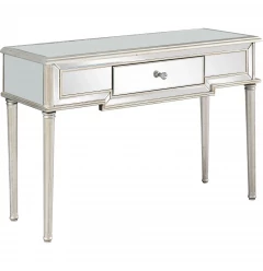Silver Leaf Antiqued Console Table
