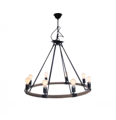 32" X 37" X 32" 8 Bulbs Rope  Pendant Lamp