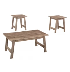 Set of Three 36" Taupe Coffee Table