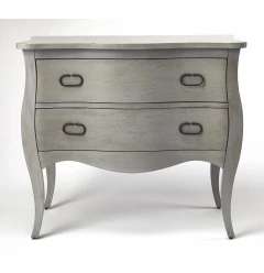 Gray solid wood drawer chest for bedroom storage