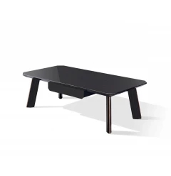 Modern Black and Rose Gold Coffee Table