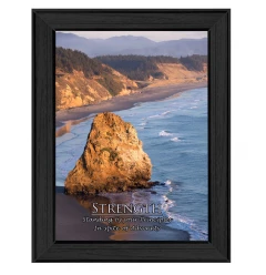 Strength 1 Black Framed Print Wall Art