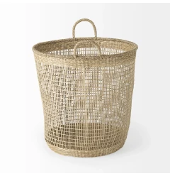 round wicker storage baskets beige wicker basket for home organization