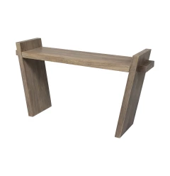 16" Brown Solid Wood Solid Console Table