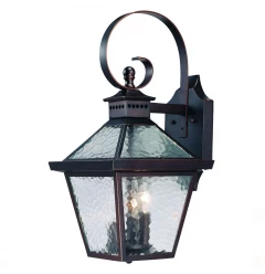 Bay Street 3-Light Architectural Bronze Wall Light