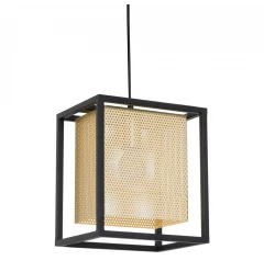 Gold and Black Geometric Metal Ceiling Light