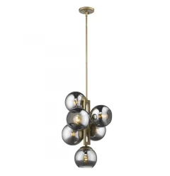 Lunette 6-Light Aged Brass Pendant