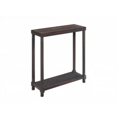 Set Of Two 22" Espresso Solid Wood End Tables With Shelf