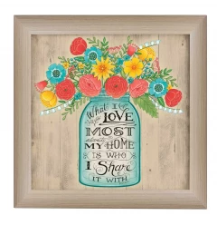 What I Love Most 1 Brown Framed Print Wall Art