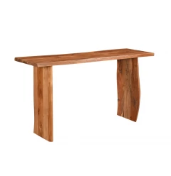 57" Chestnut Solid Wood Sled Console Table