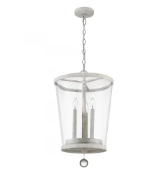 Callie 3-Light Country White Foyer Pendant
