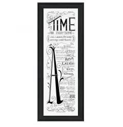 Time For Everything Black Framed Print Wall Art