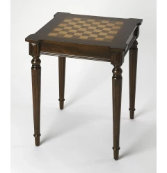 22" Dark Brown And Brown Square Coffee Table