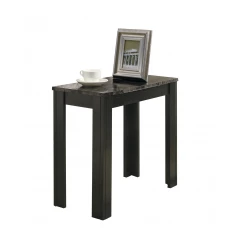 24" Gray And Black Console Table