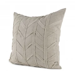 Light Gray Chevron Textured Pillow Cover