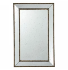 Silver Rectangle Accent Mirror