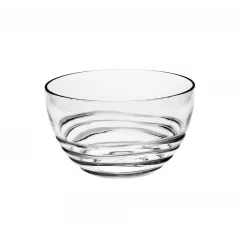 Round swirl acrylic service four bowl set with tableware and drinkware elements