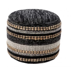 18" x 18" x 14" " Black Pouff