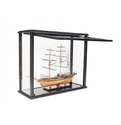 14" Black Glass Standard Display Stand