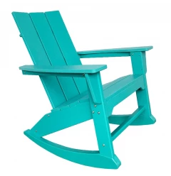 38" Blue Heavy Duty Plastic Rocking Chair