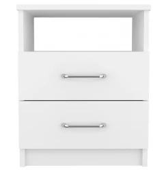 Modern and Stylish White Particle Bedroom Nightstand