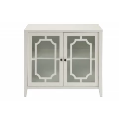 34" X 15.4" X 30" White Mdf Cabinet