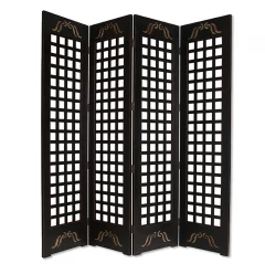 1" X 84" X 84" Brown Wood Omega  Screen