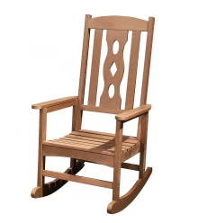 45" Brown Heavy Duty Plastic Rocking Chair