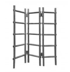 54 X 1.5 X 59 Gray Wood Blanket Rack  Screen