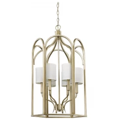 Ellie 6-Light Washed Gold Foyer Pendant