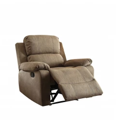 38" X 38" X 39" Taupe Polished Microfiber Fabric Recliner