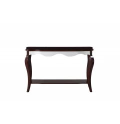 48" Brown Coffee Table With Shelf