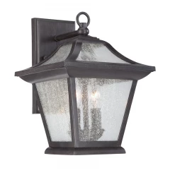 XL Matte Black Birdhouse Shape Outdoor Wall Light