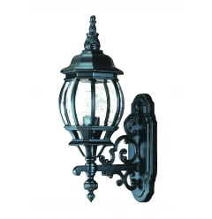 Matte Black Glass Globe Wall Light