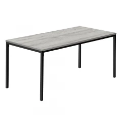 40" Gray And Black Metal Coffee Table
