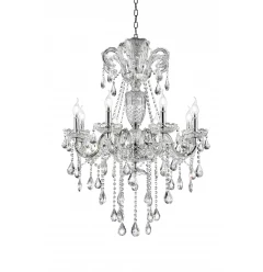 Candle Style Empire Transparent Glass Led Ceiling Light
