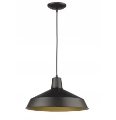 Industrial Brushed Bronze Hanging Light