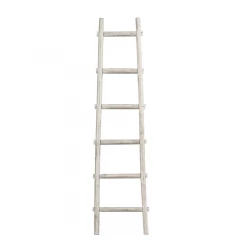 72" X 18" X 2" White Decorative Ladder Shelve