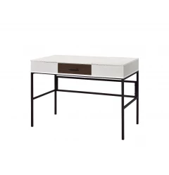 42" White and Black Writing Desk