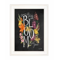 Bloom with Grace 2 White Framed Print Wall Art