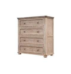 40" Natural Solid Wood Four Drawer Chest