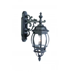 Matte Black Hanging Glass Globe Wall Light