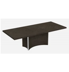 99" Gray Brown Solid Wood Dining Table